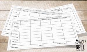 Editable Student Schedules